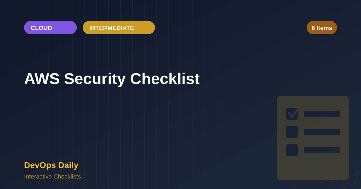 AWS Security Checklist